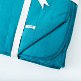 Tranquil Teal Quilted Adult Bamboo Blanket - Three Layer
