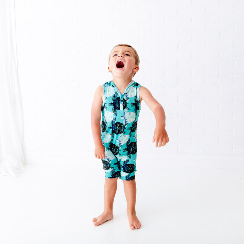 Turtley Awesome Shortie Hooded Romper