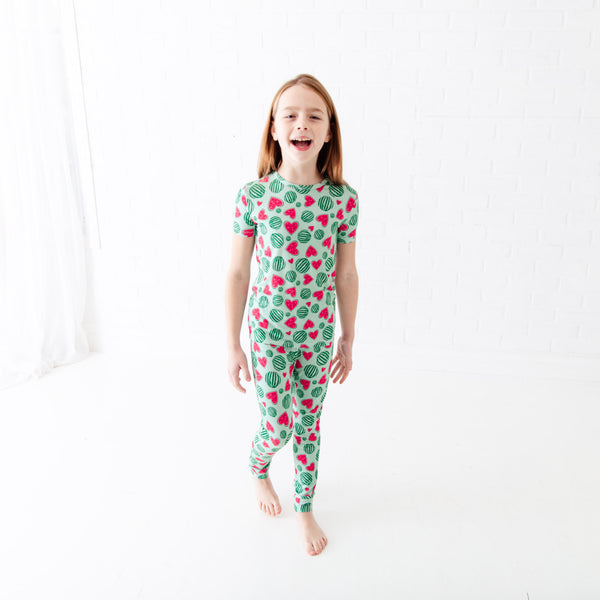 One In A Melon Short Sleeve Two Piece Pajamas Set