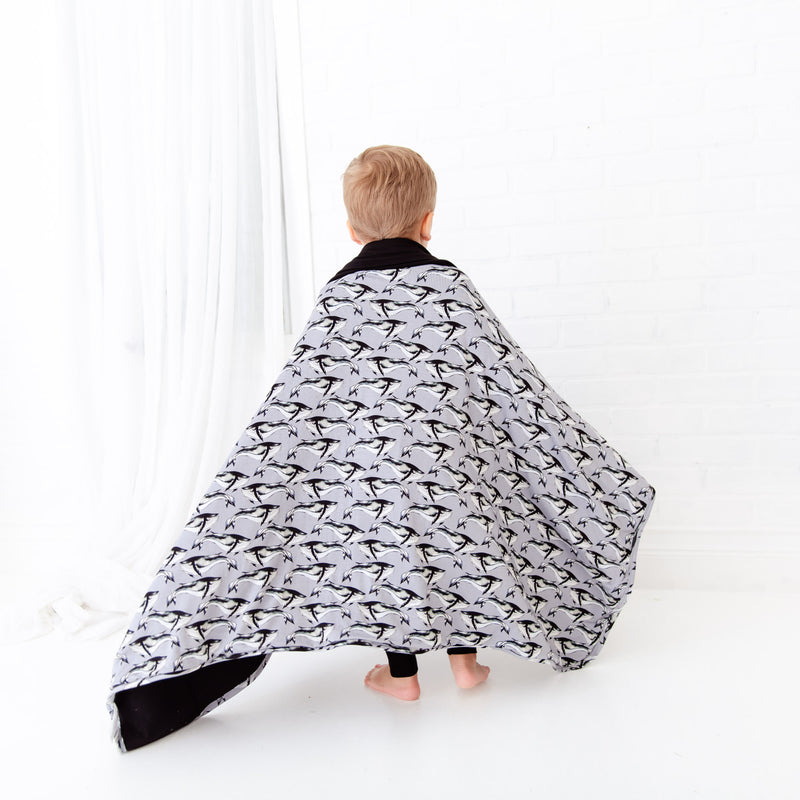 Whale Hello There Reversible Blanket