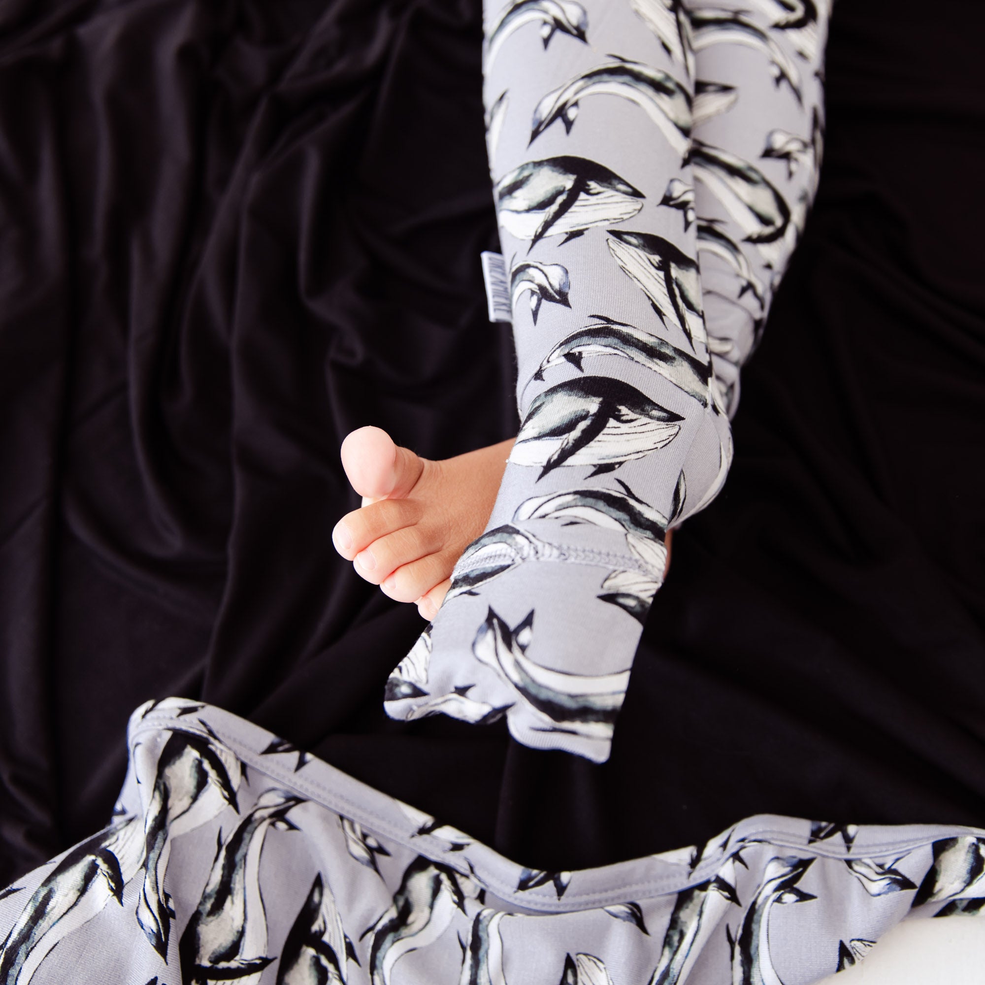 Whale Hello There Kids Bamboo Footie Pajamas | Dreamiere