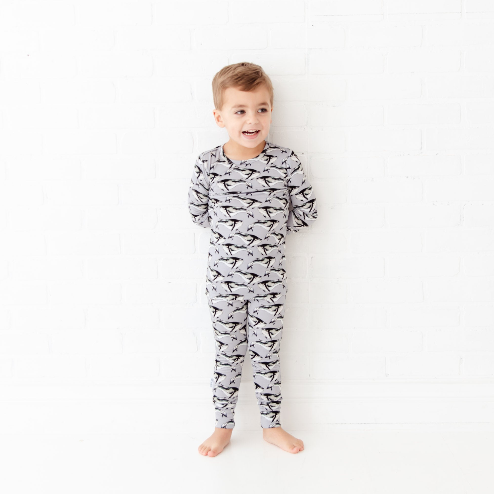 Whale Hello There Bamboo Baby Pajama Sets for kids – Dreamiere