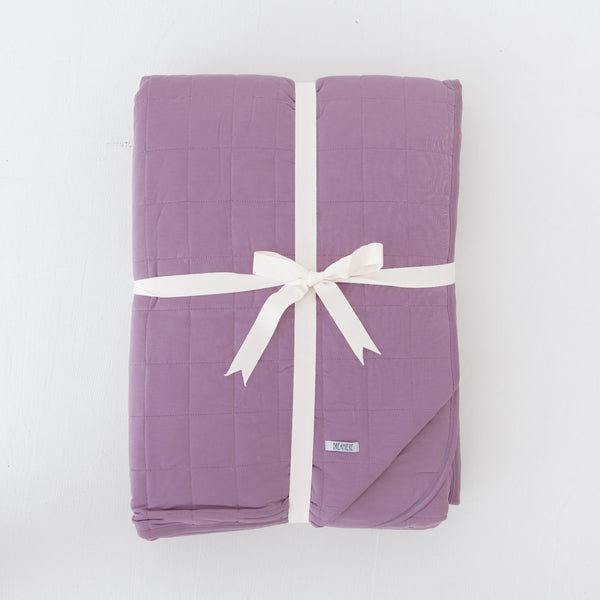Wisteria Quilted Adult Bamboo Blanket - Three Layer